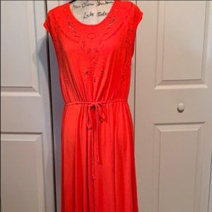 Red pull over dress size XL knee length